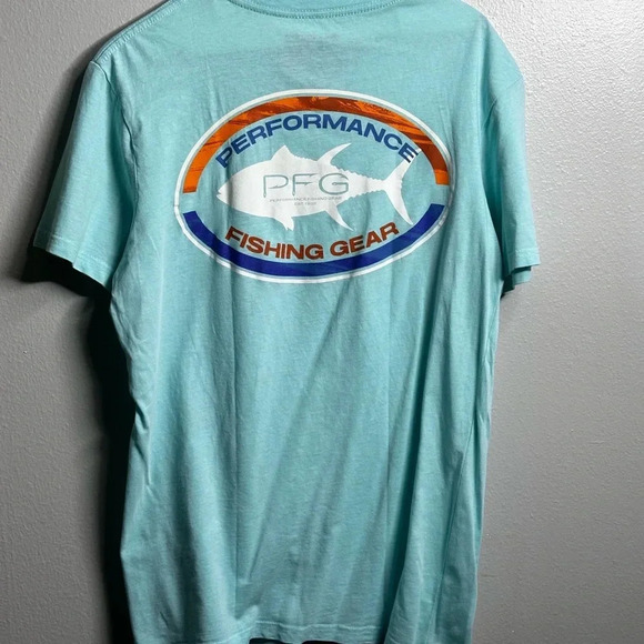 Columbia‎ Men PGF Blue T-shirt Fishing Gear Size M. - Picture 5 of 8